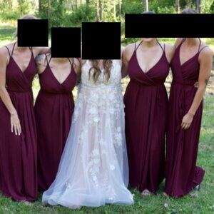 Bridesmaid Dress Merlot Color